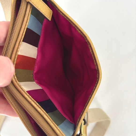 Coach Julia Legacy Striped Swingpack Crossbody Bag Gold Multicolor Eclectic - Picture 12 of 15